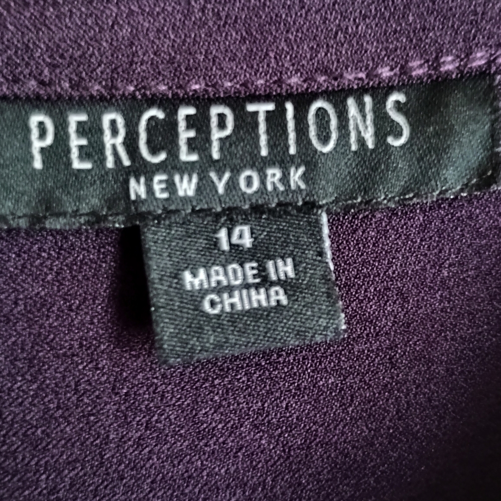 Perceptions Purple Button-Front Drop-Waist Dress - image 4